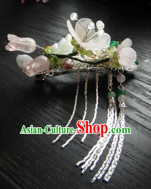 Chinese Handmade Ancient Hair Accessories Crystal Hair Stick Classical Hanfu Hairpins for Women