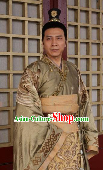 Chinese Ancient  Five Dynasties and Ten Kingdoms Chu Emperor Replica Costume for Men