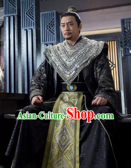 Chinese Ancient Sui Dynasty Minister General Yuwen Hu Replica Costume for Men