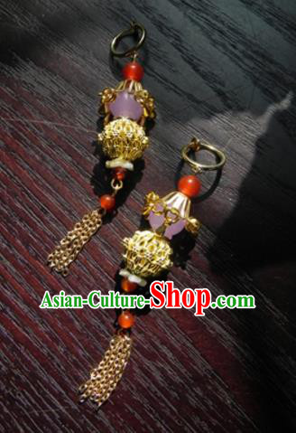 Chinese Handmade Ancient Accessories Eardrop Hanfu Earrings for Women