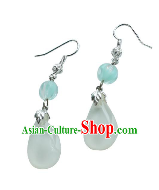 Chinese Handmade Ancient Jewelry Accessories Eardrop Hanfu Earrings for Women