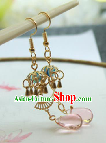 Chinese Handmade Ancient Jewelry Accessories Eardrop Hanfu Earrings for Women