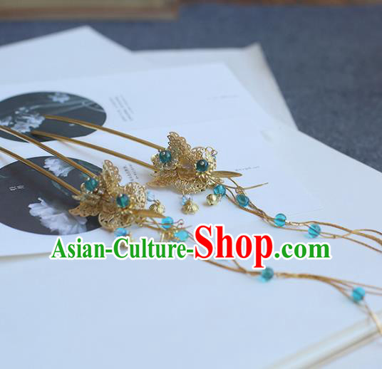 Chinese Ancient Handmade Hanfu Classical Hairpins Step Shake Palace Lady Hair Accessories for Women