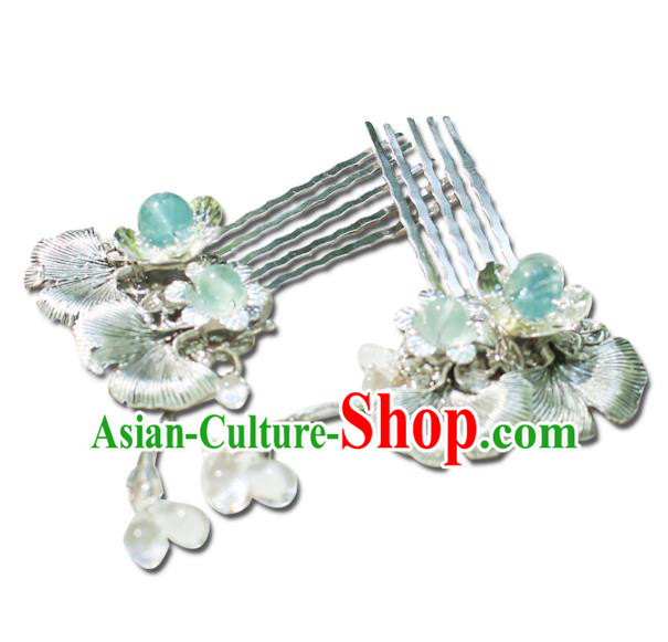 Chinese Ancient Handmade Hanfu Tassel Hair Combs Hairpins Hair Accessories for Women