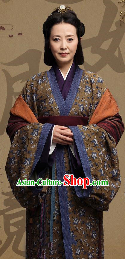 Chinese Ancient Three Kingdoms Period Wu State Empress Yuan Hanfu Dress Replica Costume for Women