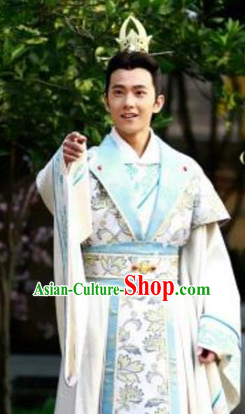 Traditional Chinese Ancient Three Kingdoms Period Wei State Prince Cao Zhi Historical Costume for Men