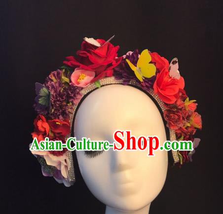 Top Grade Hair Accessories Halloween Stage Performance Flowers Hair Clasp Headwear for Women