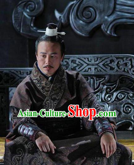 Traditional Ancient Chinese Spring and Autumn Period Wu State King Fu Chai Replica Costumes for Men