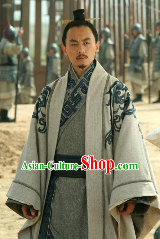 Traditional Chinese Spring and Autumn Period Famous Militarist Politician Sun Wu Replica Costumes for Men