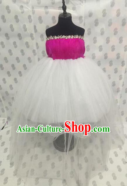Top Grade Children Stage Performance Costume Modern Dance Bubble Dress Catwalks Princess Dress for Kids