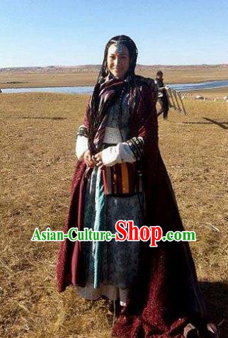 Ancient Chinese Yuan Dynasty Mongol Princess Replica Costume for Women