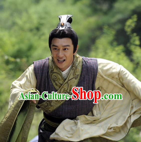 Ancient Chinese Spring and Autumn Period Yue State Statesman Strategist Fan Li Replica Costumes for Men