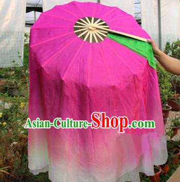 Chinese Handmade Folk Dance Folding Fans Yangko Dance Classical Lotus Dance Round Fan for Women