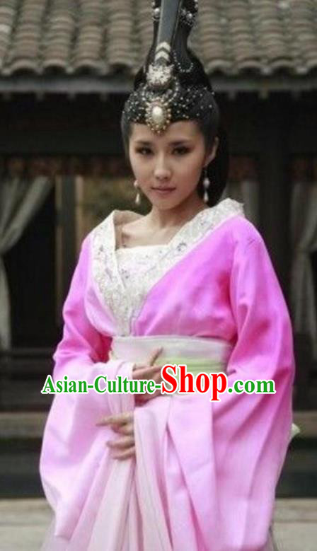 Ancient Chinese Qin Dynasty Palace Lady Imperial Consort Hanfu Dress Replica Costume for Women