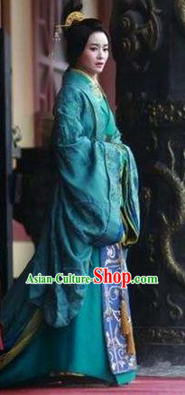 Chinese Ancient Eastern Han Dynasty Stateswoman Empress Deng Sui Hanfu Dress Replica Costume for Women