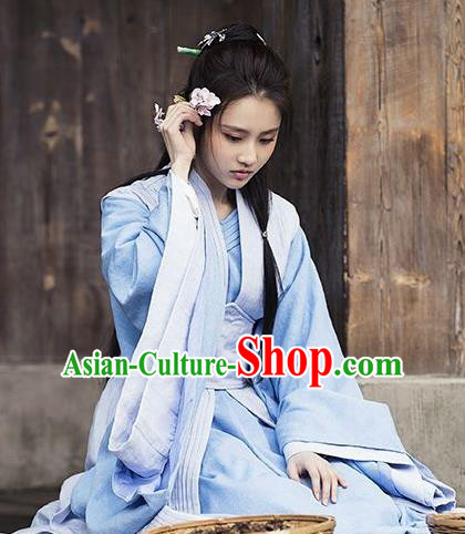 Chinese Nirvana in Fire Northern and Southern Dynasties Female Physician Hanfu Dress Replica Costume for Women