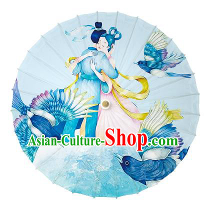 Chinese Traditional Artware Paper Umbrella Classical Dance Umbrella Chinese Myth Oil-paper Umbrella Handmade Umbrella