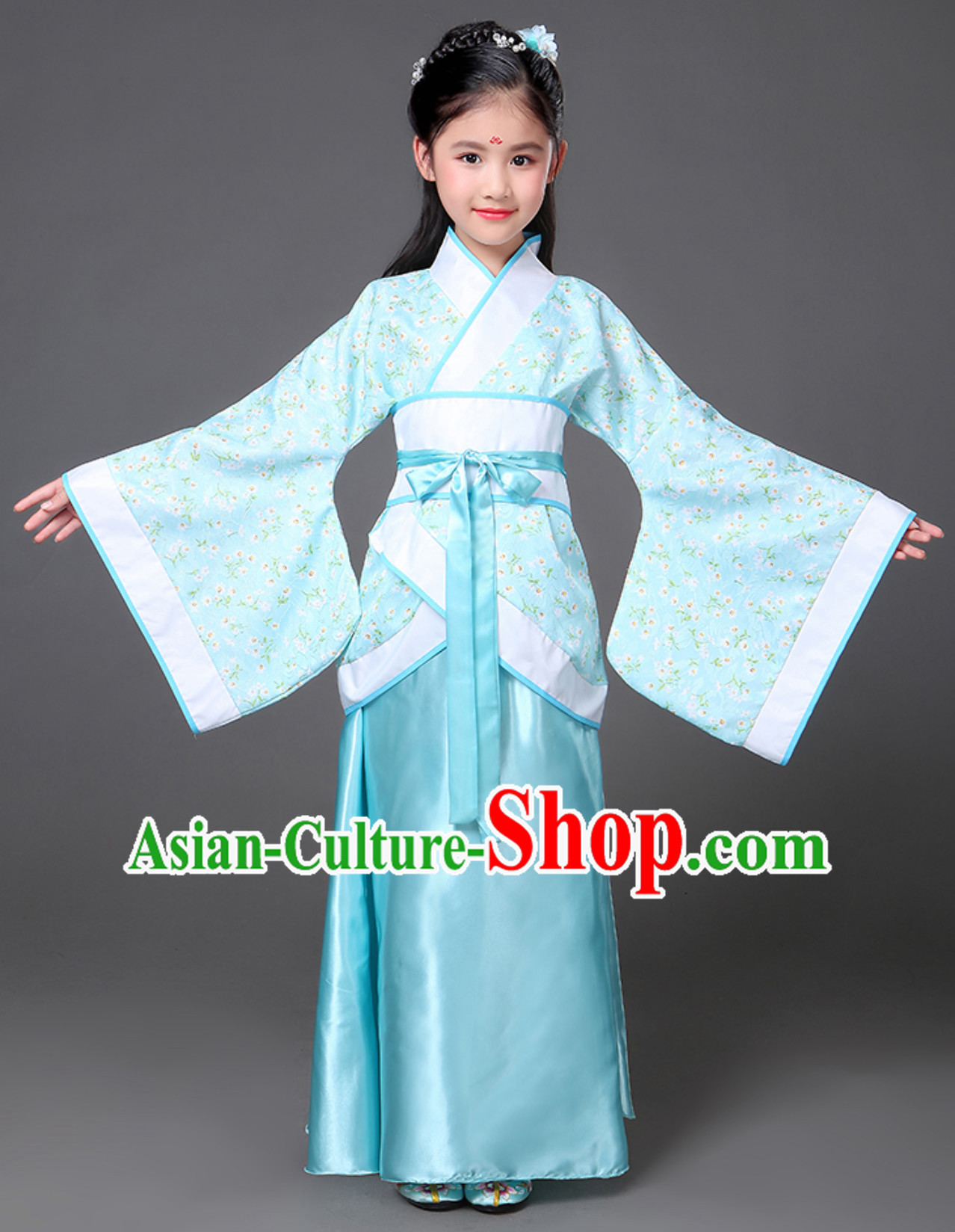 Ancient Chinese National Costume Hanfu Dress Clothing  Complete Set for Women Girls