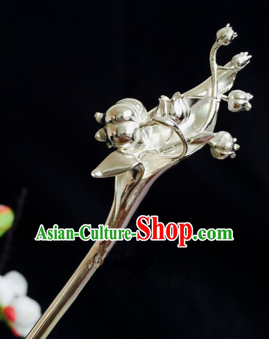 Chinese Handmade Classical Hair Accessories Hairpin Hair Stick Hanfu Argent Hairpins for Women