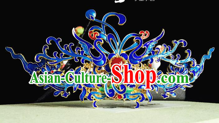 Chinese Handmade Classical Hair Accessories Wedding Hairpin Blueing Hanfu Hair Stick for Women