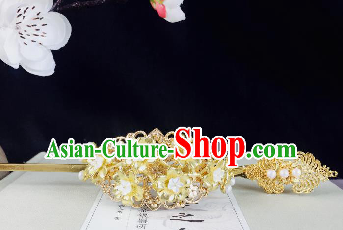 Chinese Handmade Classical Hair Accessories Hairdo Crown Hairpins Hair Stick for Women