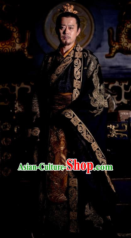 Nirvana in Fire Chinese Ancient Liang State Emperor Embroidered Replica Costume for Men