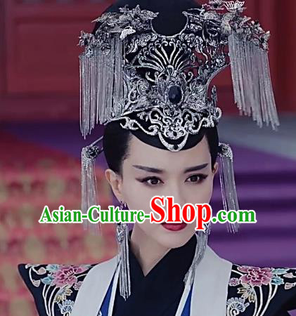 Traditional Chinese Ancient Queen Hair Accessories Hairpins Tassel Phoenix Coronet Complete Set for Women