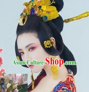 Traditional Chinese Ancient Palace Lady Hair Accessories Hairpins Phoenix Coronet Complete Set for Women