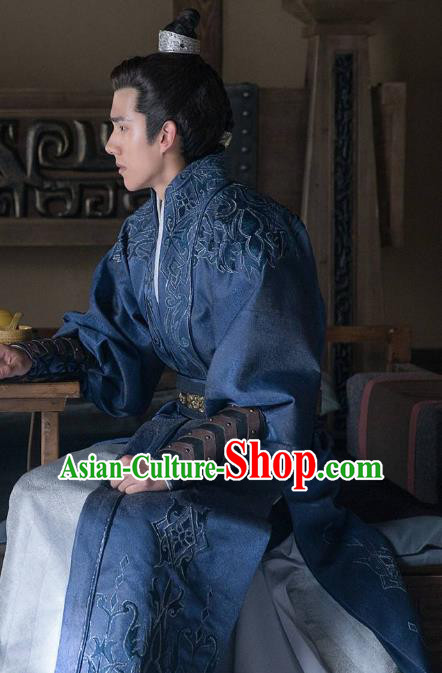 Nirvana in Fire Chinese Ancient Northern and Southern Dynasties Nobility Childe Xiao Pingjing Embroidered Replica Costume for Men