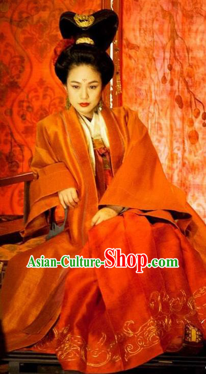 Ancient Chinese Tang Dynasty Princess Jiacheng Hanfu Dress Embroidered Replica Costume for Women