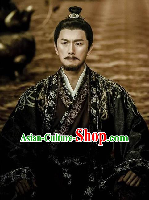 Chinese Ancient Tang Dynasty Chancellor Shi Siming Replica Costume for Men