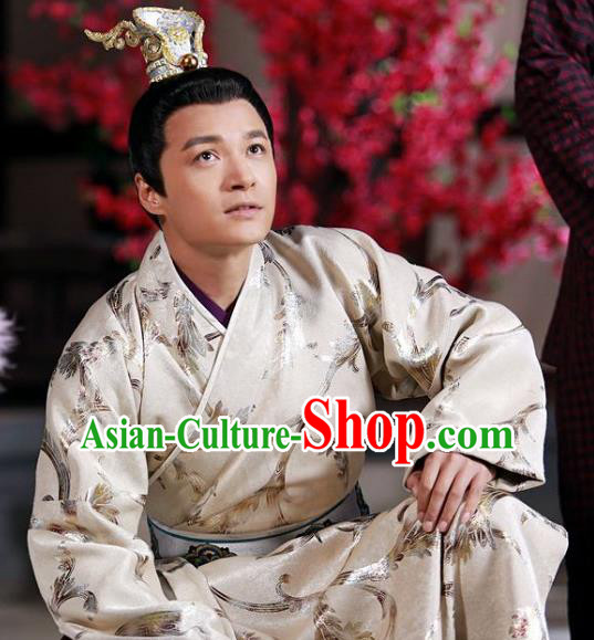 Chinese Ancient Tang Dynasty Prince Qin Li Shimin Replica Costume for Men