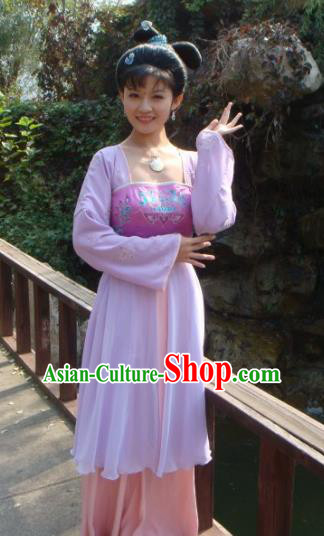 Chinese Ancient Tang Dynasty Palace Princess Yuzhen Hanfu Dress Embroidered Replica Costume for Women