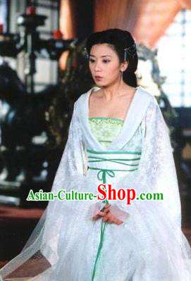 Chinese Ancient Tang Dynasty Imperial Consort Wu Meiniang Dress Embroidered Replica Costume for Women