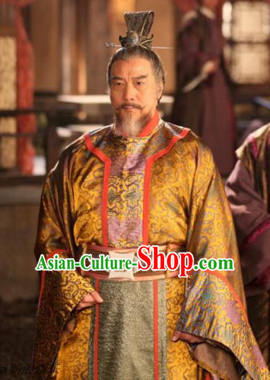 Chinese Ancient Tang Dynasty Prime Minister Duan Tao Embroidered Replica Costume for Men