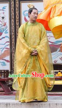 Chinese Ancient Tang Dynasty Emperor Yizong Li Cui Imperial Robe Replica Costume for Men