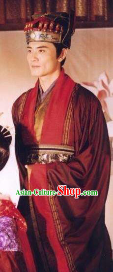 Chinese Ancient Tang Dynasty Minister Nobility Childe Xue Shao Replica Costume for Men