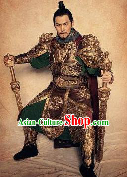 Chinese Ancient Tang Dynasty Swordsman General Qin Qiong Replica Costume for Men