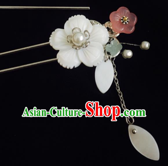 Traditional Chinese Ancient Hair Accessories Hair Stick Shell Flowers Hairpins for Women