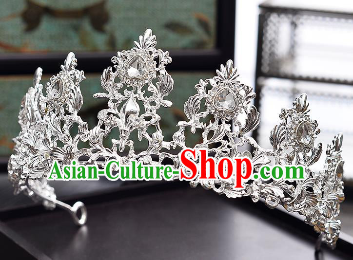 Handmade Bride Wedding Hair Accessories Crystal Royal Crown for Women