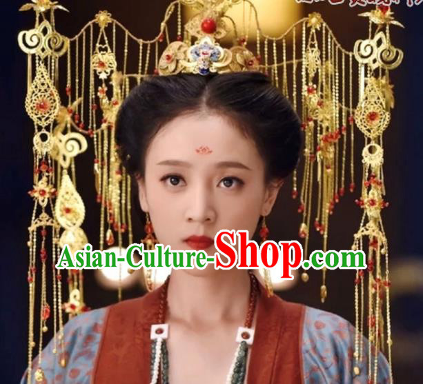 Traditional Chinese Ancient Hair Accessories Hanfu Hairpins Tassel Phoenix Coronet for Women