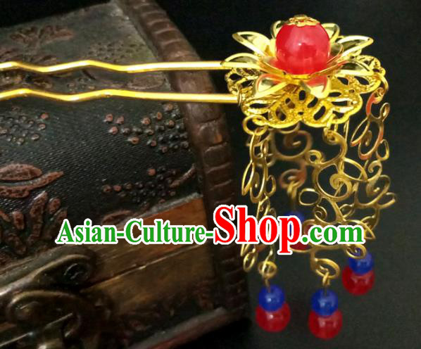 Traditional Chinese Ancient Wedding Hair Accessories Golden Hairpins for Women