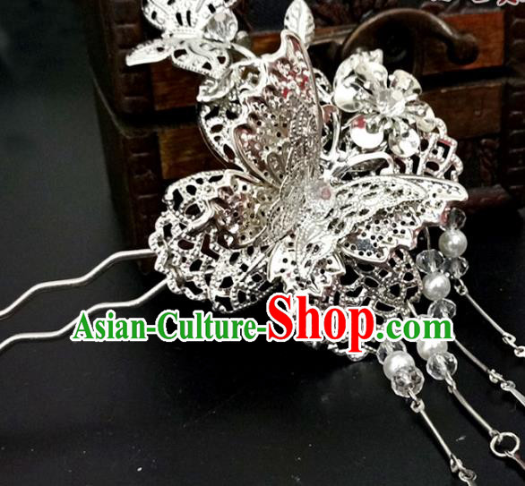 Traditional Chinese Ancient Wedding Hair Accessories Butterfly Hairpins for Women