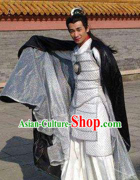 Chinese Tang Dynasty General Li Junxian Replica Costumes Helmet and Armour for Men