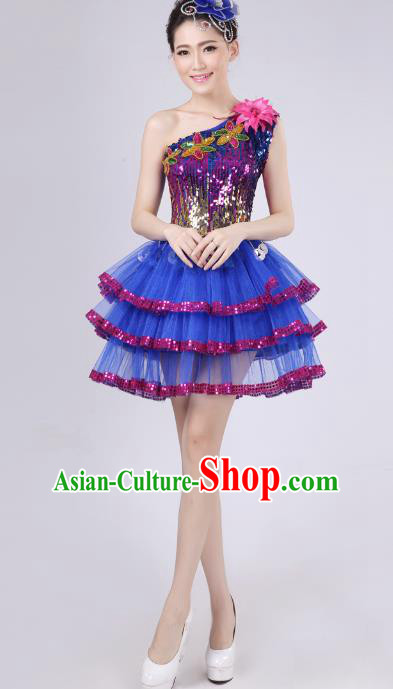 Chinese Classic Stage Performance Costume Modern Dance Bubble Dress for Women