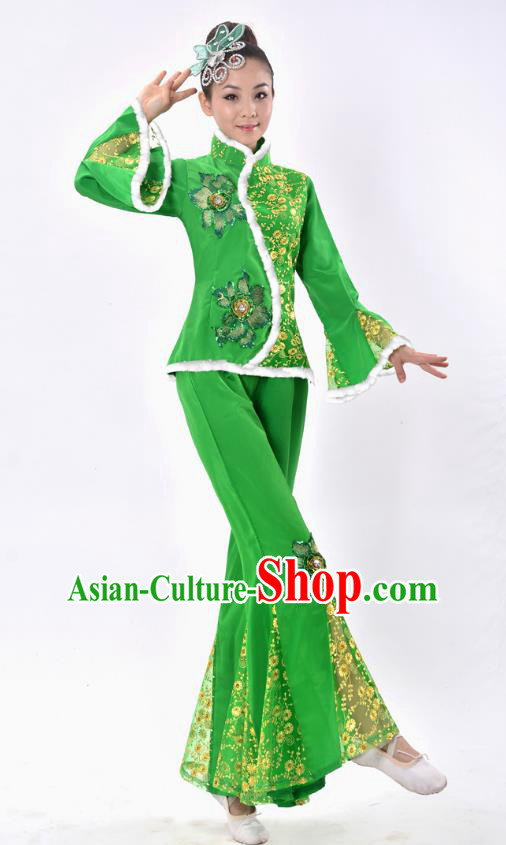 Chinese Traditional Fan Dance Winter Costume Classical Dance Uniform Yangko Clothing for Women