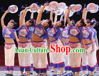 Top Grade Children Folk Dance Costume, Professional Yangko Dance Clothing for Kids