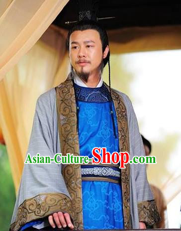 Chinese Ancient Tang Dynasty Swordsman Consort Clan Yang Guozhong Replica Costume for Men