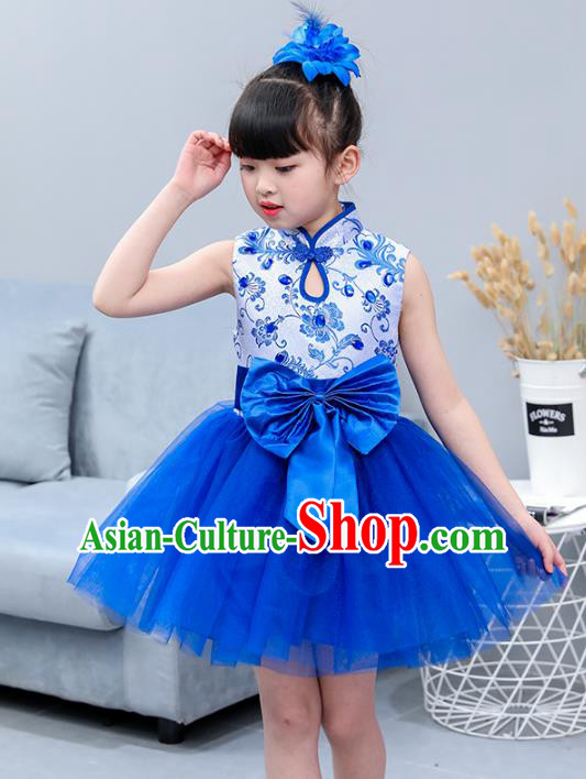 Top Grade Stage Performance Chorus Singing Group Costume, Professional Compere Modern Dance Dress for Kids