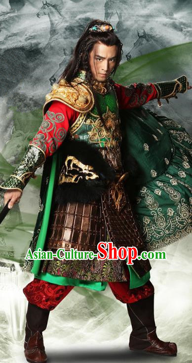 Chinese Ancient Three Kingdoms Period Shu Kingdom Swordsman General Ma Chao Replica Costume for Men